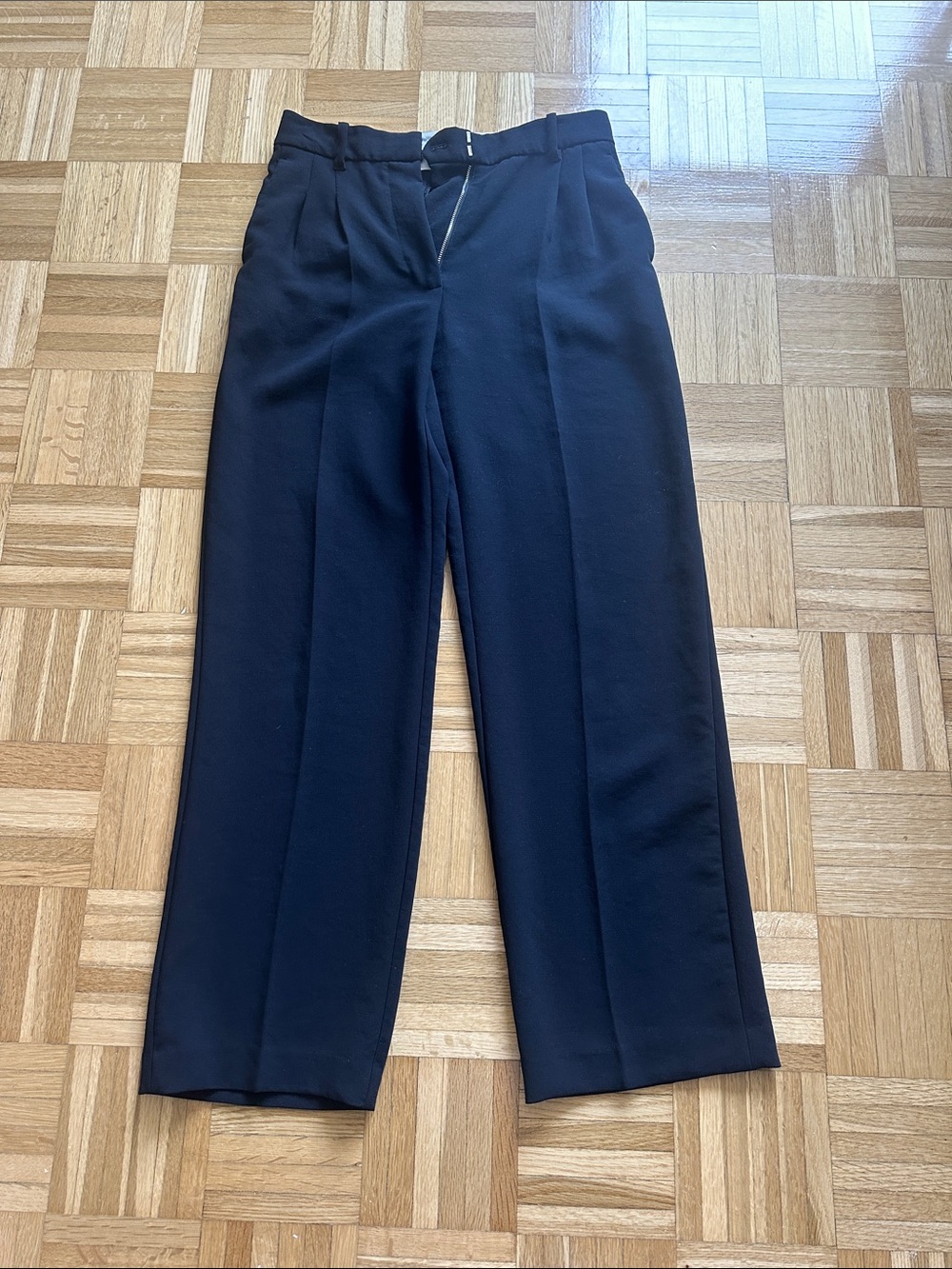 Aritzia Effortless Black Pleated Dress Pants